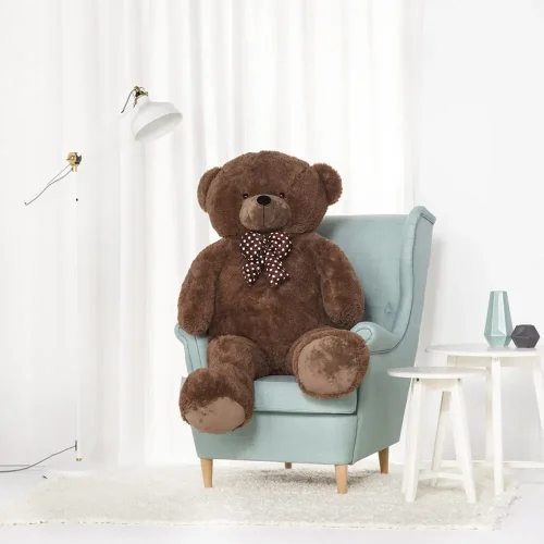 Teddyway Nomo veliki plišani medvjedić divovski XXL, mekana igračka, 100 cm, 39 inča, 3,3 stope, tamnosmeđa - Teddyway