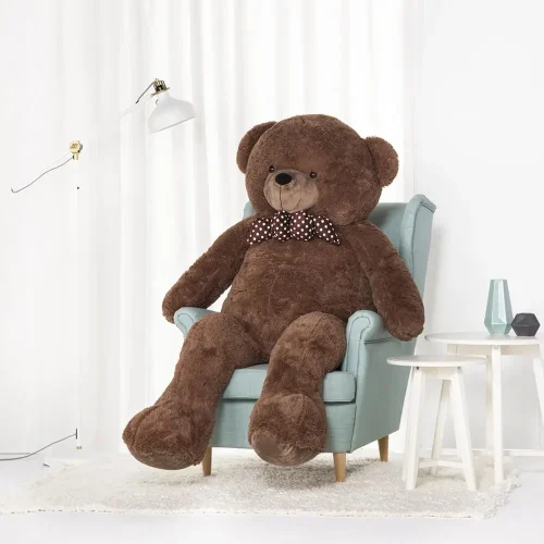 Teddyway Nomo veliki plišani medvjedić divovski XXL, mekana igračka, 100 cm, 39 inča, 3,3 stope, tamnosmeđa - Teddyway