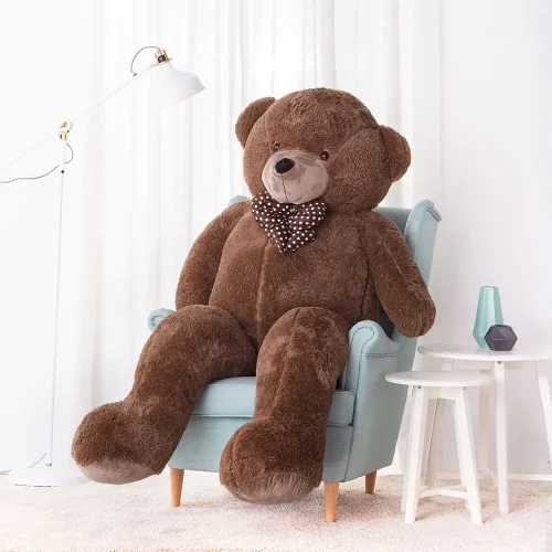 Teddyway Nomo veliki plišani medvjedić divovski XXL, mekana igračka, 100 cm, 39 inča, 3,3 stope, tamnosmeđa - Teddyway