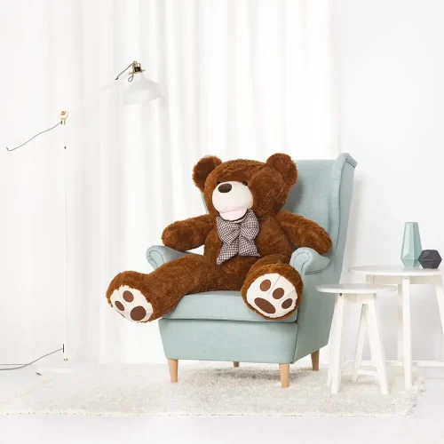 Teddyway Bobo veliki plišani medvjedić divovski XXL, mekana igračka, 100 cm, 39 inča, 3,3 stope, svijetlosmeđa - Teddyway