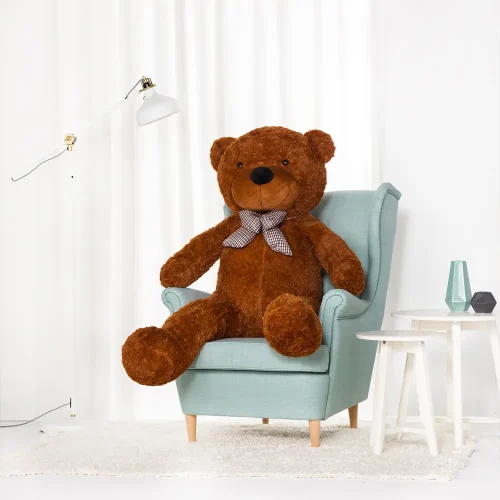 Teddyway Popo veliki plišani medvjedić divovski XXL, mekana igračka, 100 cm, 39 inča, 3,3 stope, svijetlosmeđa - Teddyway