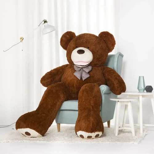Teddyway Bobo veliki plišani medvjedić divovski XXL, mekana igračka, 100 cm, 39 inča, 3,3 stope, svijetlosmeđa - Teddyway