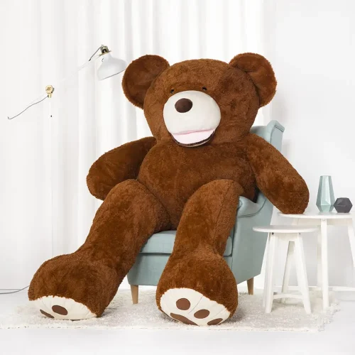 Teddyway Bobo veliki plišani medvjedić divovski XXL, mekana igračka, 100 cm, 39 inča, 3,3 stope, svijetlosmeđa - Teddyway