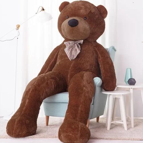 Teddyway Popo veliki plišani medvjedić divovski XXL, mekana igračka, 100 cm, 39 inča, 3,3 stope, svijetlosmeđa - Teddyway