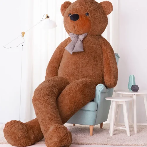 Teddyway Popo veliki plišani medvjedić divovski XXL, mekana igračka, 100 cm, 39 inča, 3,3 stope, svijetlosmeđa - Teddyway