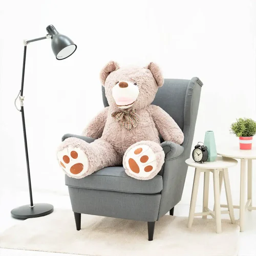 Teddyway Bobo veliki plišani medvjedić divovski XXL, mekana igračka, 100 cm, 39 inča, 3,3 stope, svijetlosmeđa - Teddyway