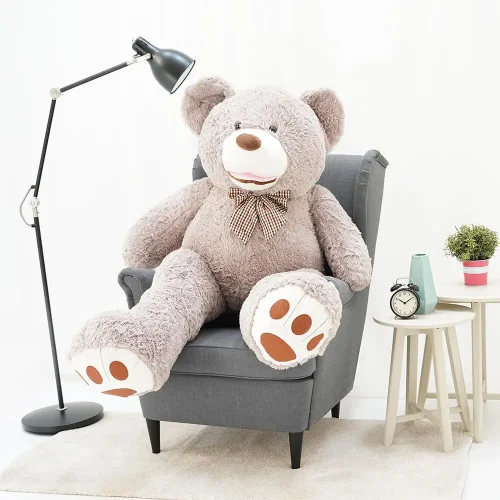 Teddyway Bobo veliki plišani medvjedić divovski XXL, mekana igračka, 100 cm, 39 inča, 3,3 stope, svijetlosmeđa - Teddyway