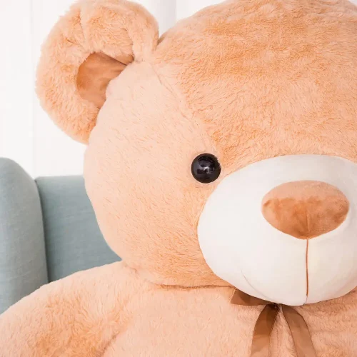 Veliki plišani medvjedić, mekana igračka, 100 cm, 39 inča, 3,3 stope, svijetlosmeđa, Toto - Teddyway