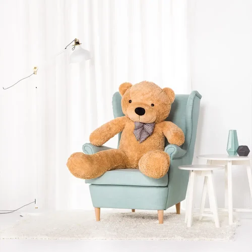 Teddyway Popo veliki plišani medvjedić divovski XXL, mekana igračka, 100 cm, 39 inča, 3,3 stope, svijetlosmeđa - Teddyway
