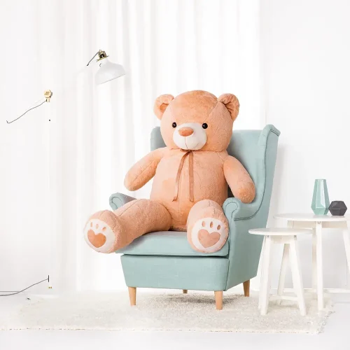 Veliki plišani medvjedić, mekana igračka, 100 cm, 39 inča, 3,3 stope, svijetlosmeđa, Toto - Teddyway