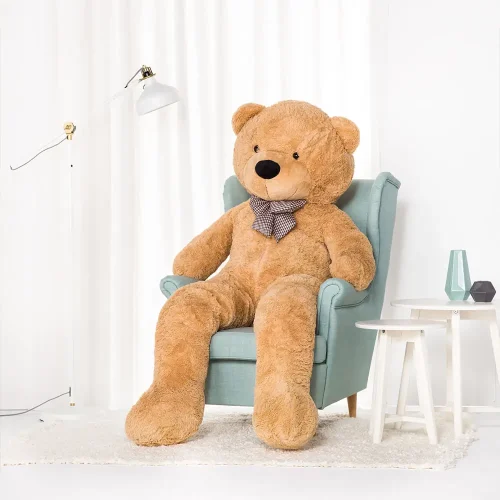 Teddyway Popo veliki plišani medvjedić divovski XXL, mekana igračka, 100 cm, 39 inča, 3,3 stope, svijetlosmeđa - Teddyway