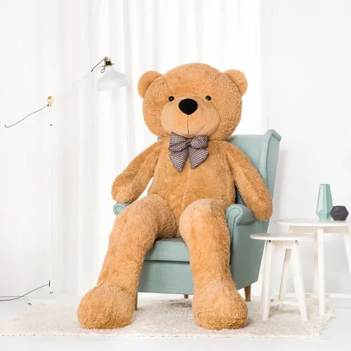 Teddyway Popo veliki plišani medvjedić divovski XXL, mekana igračka, 100 cm, 39 inča, 3,3 stope, svijetlosmeđa - Teddyway
