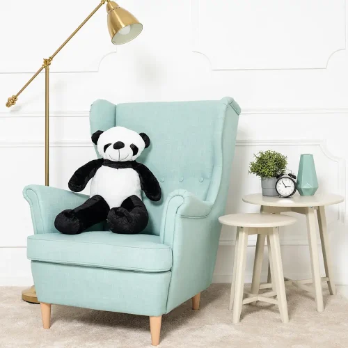 Teddyway Vovo velika plišana panda divovska XXL, mekana igračka, 100 cm, 39 inča, 3,3 stope, crno-bijela - Teddyway