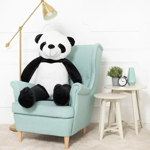 Teddyway Vovo velika plišana panda divovska XXL, mekana igračka, 100 cm, 39 inča, 3,3 stope, crno-bijela - Teddyway