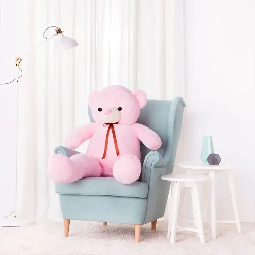 Veliki plišani medvjedić, mekana igračka, 100 cm, 39 inča, 3,3 stope, svijetlosmeđa, Toto - Teddyway