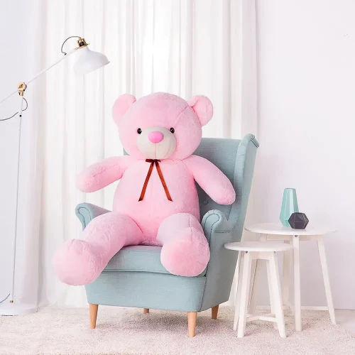 Veliki plišani medvjedić, mekana igračka, 100 cm, 39 inča, 3,3 stope, svijetlosmeđa, Toto - Teddyway