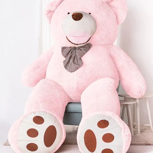 Teddyway Bobo veliki plišani medvjedić divovski XXL, mekana igračka, 100 cm, 39 inča, 3,3 stope, svijetlosmeđa - Teddyway