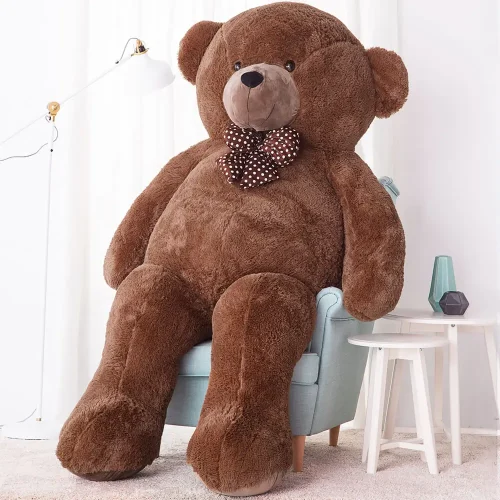 Teddyway Nomo veliki plišani medvjedić divovski XXL, mekana igračka, 100 cm, 39 inča, 3,3 stope, tamnosmeđa - Teddyway