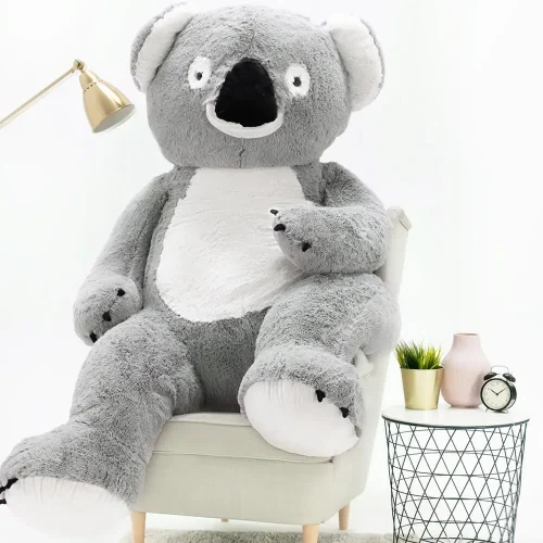 Teddyway Koko Big plišana koala divovska XXL, mekana igračka, 100 cm, 39 inča, 3,3 stope, siva - Teddyway