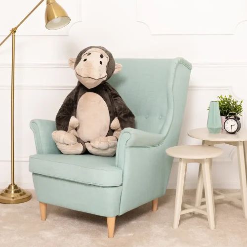Teddyway Moto plišani majmun, mekana igračka, 90 cm, 35 inča, 2,9 stopa, tamnosmeđa - Teddyway