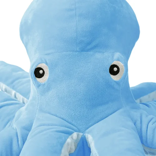 Teddyway Sodo velika plišana lignja XXL, mekana igračka, 80 cm, 31 inč, 2,6 stope, plava - Teddyway