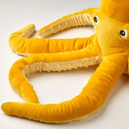 Teddyway Sodo velika plišana lignja XXL, mekana igračka, 80 cm, 31 inč, 2,6 stope, plava - Teddyway