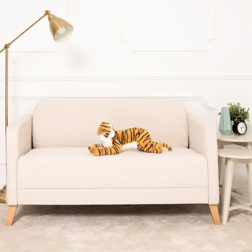 Teddyway Tino plišani tigar, mekana igračka, 70 cm, 27 inča, 2,3 stope, žuta - Teddyway