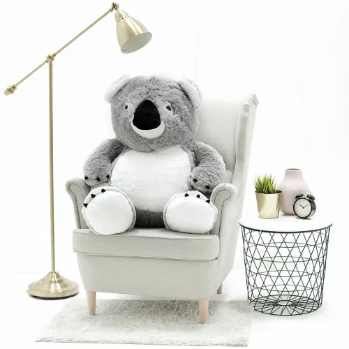 Teddyway Koko Big plišana koala divovska XXL, mekana igračka, 100 cm, 39 inča, 3,3 stope, siva - Teddyway
