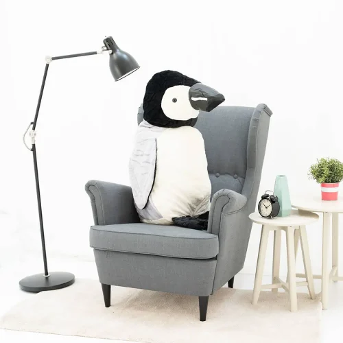 Teddyway Pipi plišani pingvin, mekana igračka, 40 cm, 16 inča, 1,3 stope, crno-bijela - Teddyway
