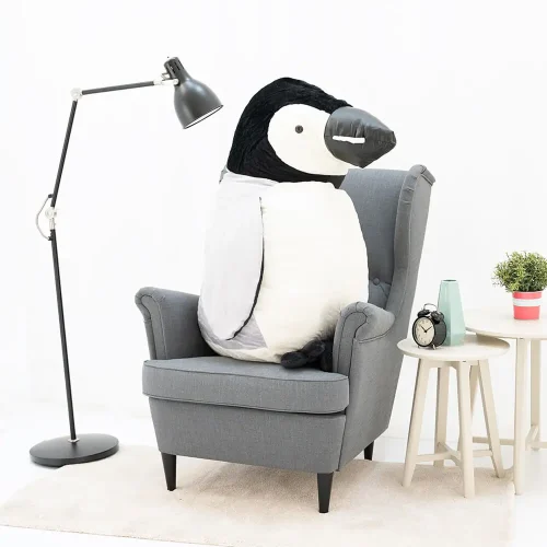 Teddyway Pipi plišani pingvin, mekana igračka, 40 cm, 16 inča, 1,3 stope, crno-bijela - Teddyway