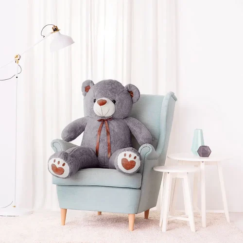 Veliki plišani medvjedić, mekana igračka, 100 cm, 39 inča, 3,3 stope, svijetlosmeđa, Toto - Teddyway
