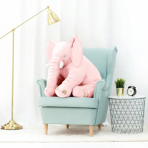 Teddyway Hogo plišani slon, mekana igračka, 70 cm, 27 inča, 2,3 stope, siva - Teddyway