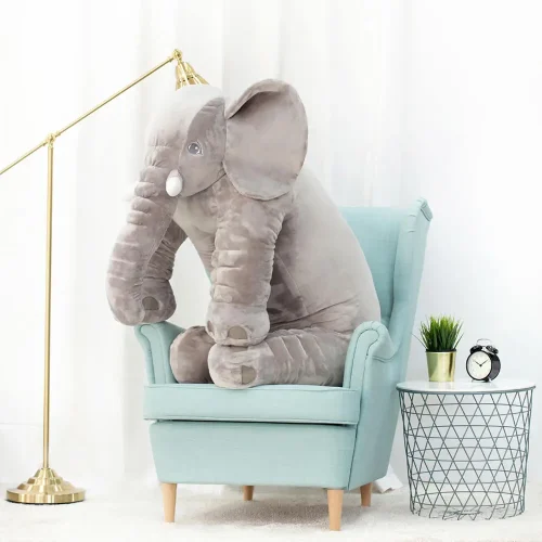 Teddyway Hogo plišani slon, mekana igračka, 70 cm, 27 inča, 2,3 stope, siva - Teddyway