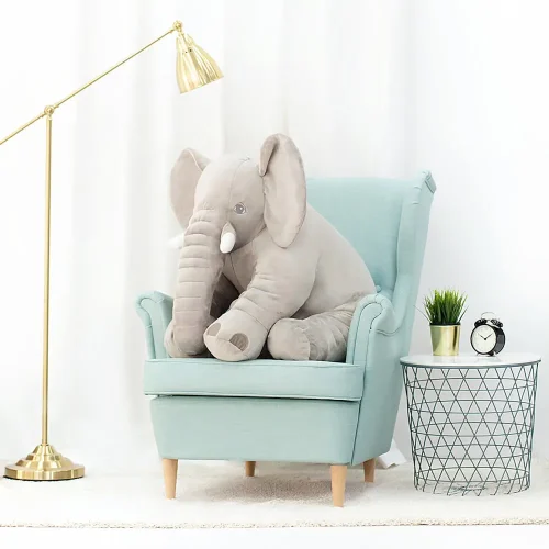 Teddyway Hogo plišani slon, mekana igračka, 70 cm, 27 inča, 2,3 stope, siva - Teddyway
