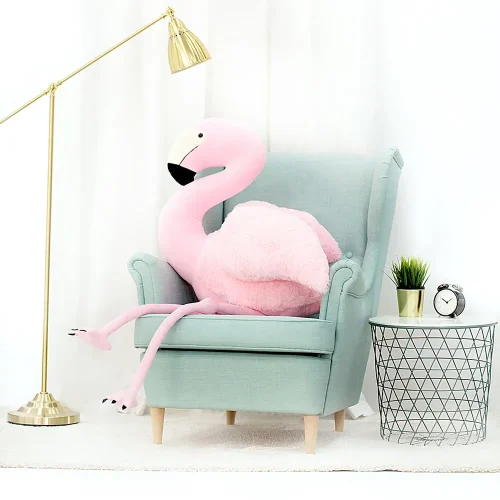 Teddyway Fofo veliki plišani flamingo divovski XXL, mekana igračka, 125 cm, 49 inča, 4,1 stopa, roza - Teddyway