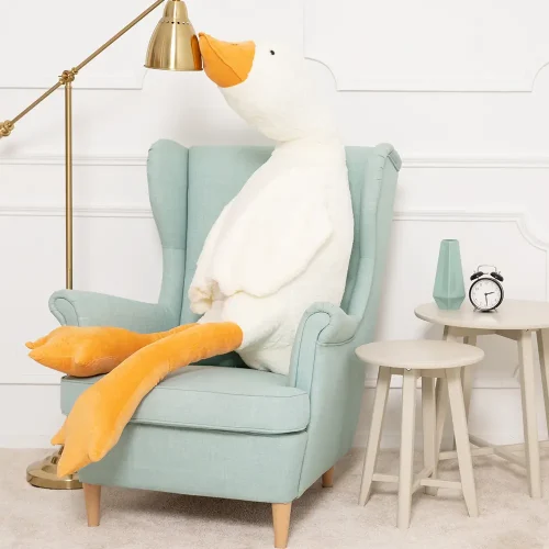 Teddyway Goso plišana guska, mekana igračka, 90 cm, 35 inča, 2,9 stopa, bijela - Teddyway