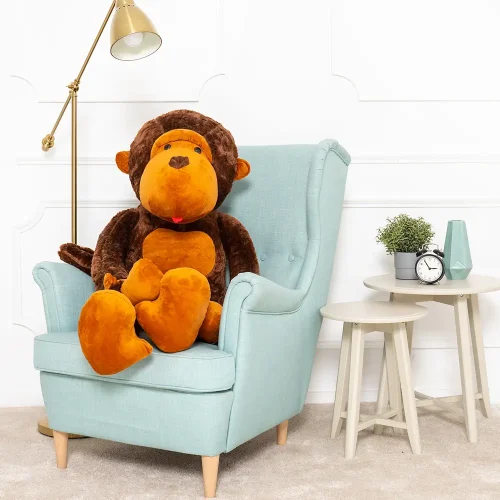 Teddyway Moko plišani majmun, mekana igračka, 90 cm, 35 inča, 2,9 stopa, smeđa - Teddyway