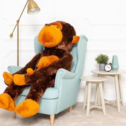 Teddyway Moko plišani majmun, mekana igračka, 90 cm, 35 inča, 2,9 stopa, smeđa - Teddyway