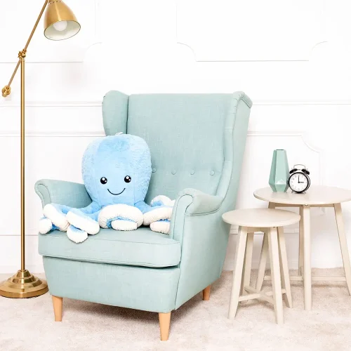 Opus velika plišana hobotnica GIANT XXL, mekana igračka, 80 cm, 31 inč, 2,6 stope, plava - Teddyway