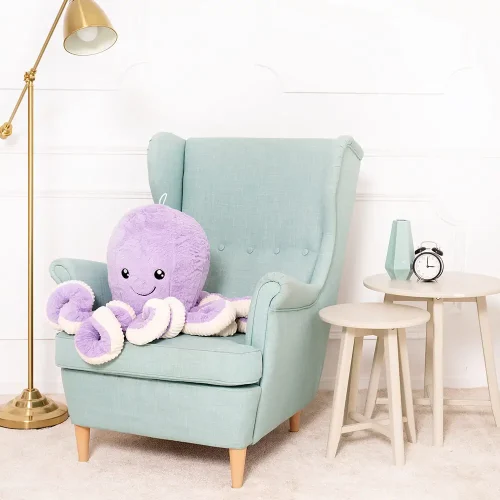 Opus velika plišana hobotnica GIANT XXL, mekana igračka, 80 cm, 31 inč, 2,6 stope, plava - Teddyway