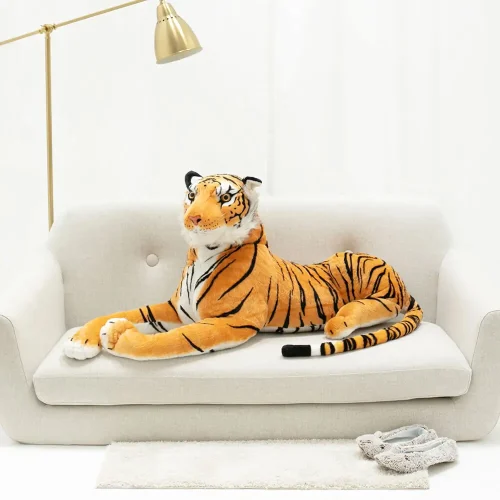Teddyway Tigo plišani tigar, mekana igračka, 70 cm, 27 inča, 2,3 stope, žuta - Teddyway