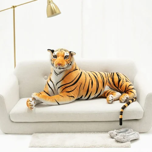 Teddyway Tigo plišani tigar, mekana igračka, 70 cm, 27 inča, 2,3 stope, žuta - Teddyway