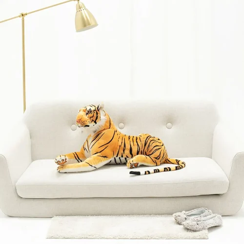 Teddyway Tigo plišani tigar, mekana igračka, 70 cm, 27 inča, 2,3 stope, žuta - Teddyway