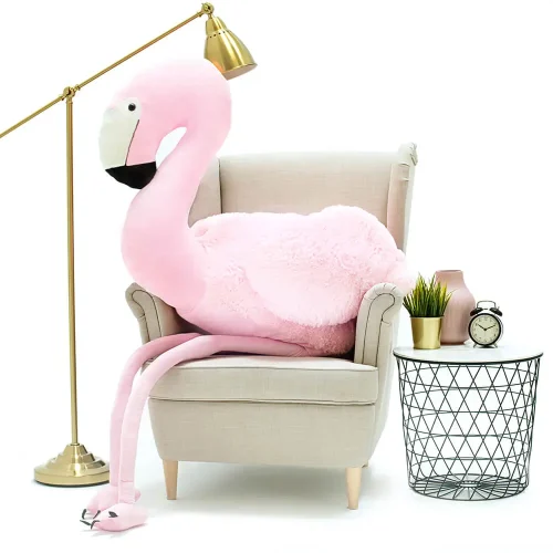 Teddyway Fofo veliki plišani flamingo divovski XXL, mekana igračka, 125 cm, 49 inča, 4,1 stopa, roza - Teddyway
