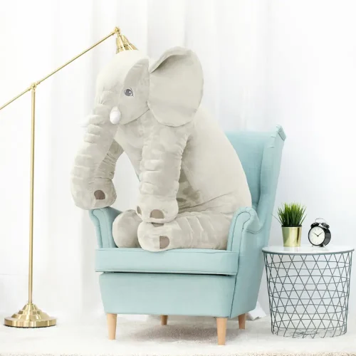 Teddyway Hogo plišani slon, mekana igračka, 70 cm, 27 inča, 2,3 stope, siva - Teddyway