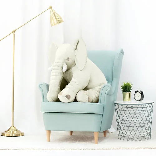 Teddyway Hogo plišani slon, mekana igračka, 70 cm, 27 inča, 2,3 stope, siva - Teddyway