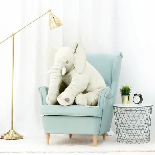 Teddyway Hogo plišani slon, mekana igračka, 70 cm, 27 inča, 2,3 stope, siva - Teddyway
