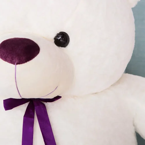 Teddyway Toto veliki plišani medvjedić divovski XXL, mekana igračka, 100 cm, 39 inča, 3,3 stope, bijela - Teddyway