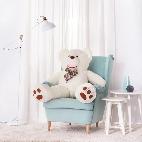 Teddyway Bobo veliki plišani medvjedić divovski XXL, mekana igračka, 100 cm, 39 inča, 3,3 stope, svijetlosmeđa - Teddyway