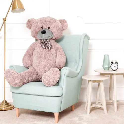 Teddyway Popo veliki plišani medvjedić divovski XXL, mekana igračka, 100 cm, 39 inča, 3,3 stope, svijetlosmeđa - Teddyway